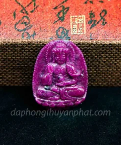 Mặt Phật Bản Mệnh | Mặt Phật A Di Đà Đá Ruby M2371 - 29,7g