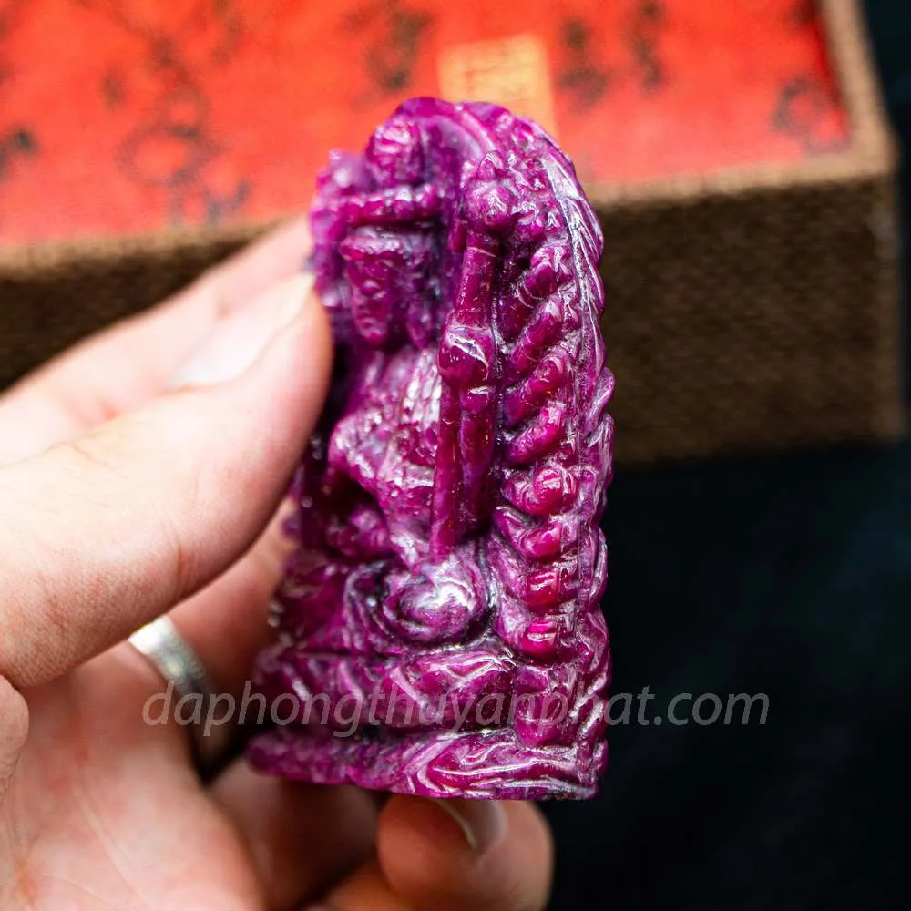 Mặt Phật Bản Mệnh | Mặt Phật Thiên Thủ Thiên Nhãn Đá Ruby M2427 - 96,6g