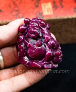 Mặt Phật Bản Mệnh | Mặt Phật Di Lạc Đá Ruby M2375 -70g