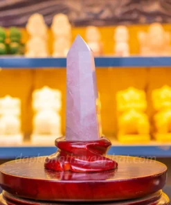 Trụ Thạch Anh | Trụ Đá Thạch Anh Hồng 0,8kg - M0753