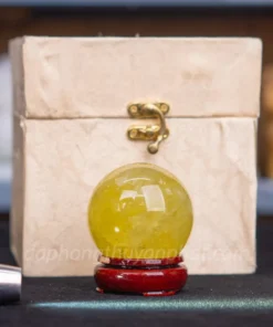 Quả Cầu Phong Thủy Đá Thạch Anh Vàng 0.35kg - 6.5cm 26061