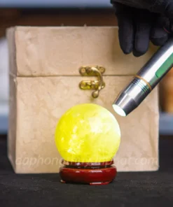 Quả Cầu Phong Thủy Đá Thạch Anh Vàng 0.35kg - 6.5cm 26061