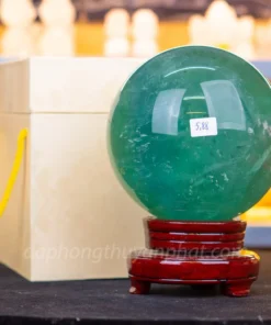 Quả Cầu Thạch Anh Xanh - Fluorite Xanh Trong Thấu Quang VIP 5.88kg - 15cm M2650588