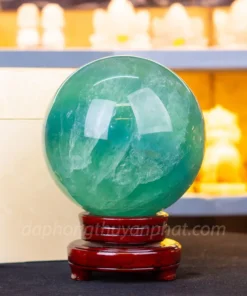 Quả Cầu Thạch Anh Xanh - Fluorite Xanh Trong Thấu Quang VIP 6.9kg - 15cm M265069