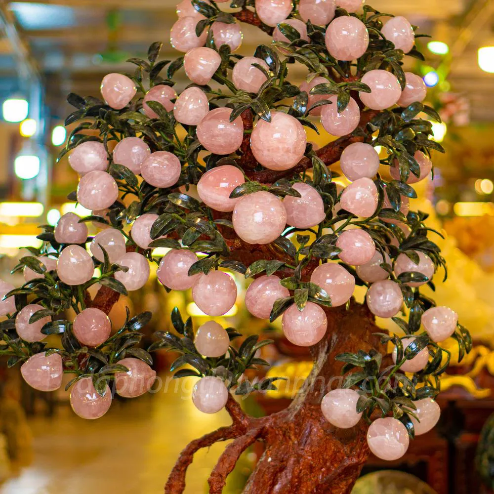 Cây Đào Đá Thạch Anh Hồng 3A 68 Quả 016-0763A-68