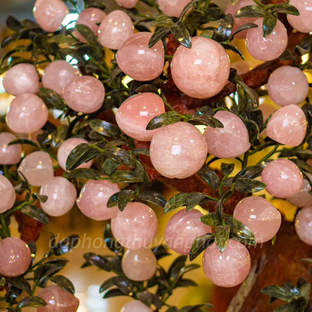 Cây Đào Đá Thạch Anh Hồng 3A 68 Quả 016-0763A-68