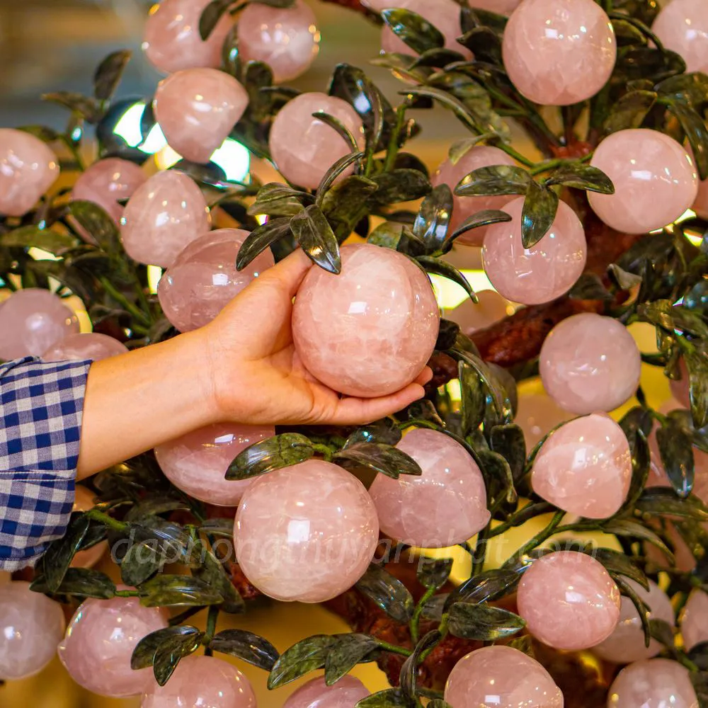 Cây Đào Đá Thạch Anh Hồng 3A 68 Quả 016-0763A-68