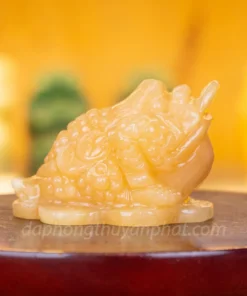 Thiềm Thừ (Cóc 3 Chân - Cóc Ngậm Tiền) Ngọc Hoàng Long Vàng 11cm - M2500