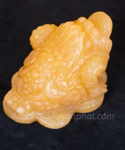 Thiềm Thừ (Cóc 3 Chân - Cóc Ngậm Tiền) Ngọc Hoàng Long Vàng 11cm - M2500