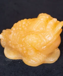 Thiềm Thừ (Cóc 3 Chân - Cóc Ngậm Tiền) Ngọc Hoàng Long Vàng 11cm - M2500