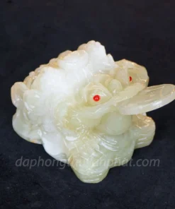 Thiềm Thừ (Cóc 3 Chân - Cóc Ngậm Tiền) Onyx Xanh 15cm - M2658