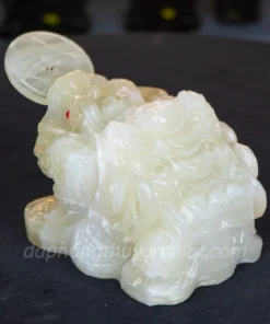 Thiềm Thừ (Cóc 3 Chân - Cóc Ngậm Tiền) Onyx Xanh 15cm - M2658