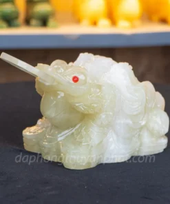 Thiềm Thừ (Cóc 3 Chân - Cóc Ngậm Tiền) Onyx Xanh 15cm - M2658