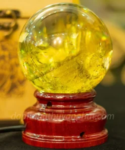 Quả Cầu Phong Thủy Đá Thạch Anh Vàng 1.22kg - 10cm AH001