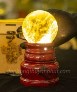 Quả Cầu Phong Thủy Đá Thạch Anh Vàng 1.22kg - 10cm AH001