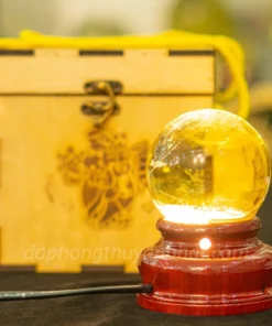 Quả Cầu Phong Thủy Đá Thạch Anh Vàng 0.59kg - 8cm