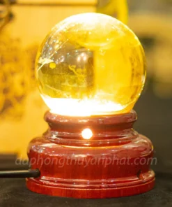 Quả Cầu Phong Thủy Đá Thạch Anh Vàng 0.59kg - 8cm