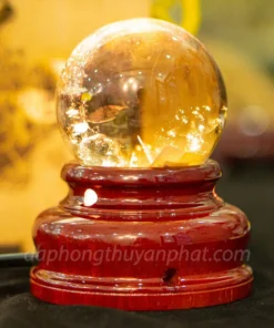 Quả Cầu Phong Thủy Đá Thạch Anh Vàng 0.43kg - 6.8cm AH003