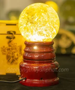 Quả Cầu Phong Thủy Đá Thạch Anh Vàng 1.78kg - 11cm AH004