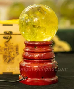 Quả Cầu Phong Thủy Đá Thạch Anh Vàng 1.78kg - 11cm AH004