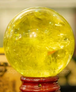 Quả Cầu Phong Thủy Đá Thạch Anh Vàng 4.13kg - 14,5cm AH006