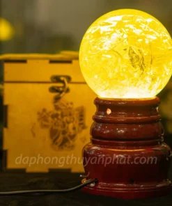 Quả Cầu Phong Thủy Đá Thạch Anh Vàng 2.01kg - 12cm AH007