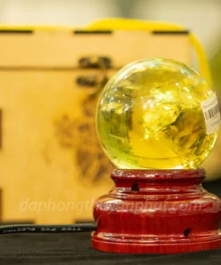 Quả Cầu Phong Thủy Đá Thạch Anh Vàng 0.75kg - 8cm AH009