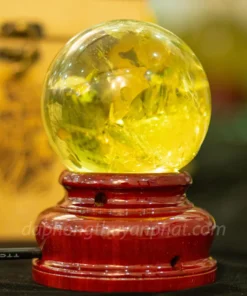 Quả Cầu Phong Thủy Đá Thạch Anh Vàng 0.75kg - 8cm AH009