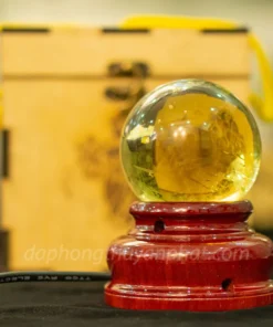 Quả Cầu Phong Thủy Đá Thạch Anh Vàng 0.52kg - 6.8cm AH011