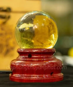 Quả Cầu Phong Thủy Đá Thạch Anh Vàng 0.52kg - 6.8cm AH011
