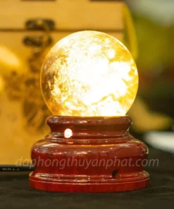 Quả Cầu Phong Thủy Đá Thạch Anh Vàng 0.52kg - 6.8cm AH011