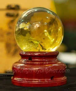 Quả Cầu Phong Thủy Đá Thạch Anh Vàng 0.66kg - 8cm