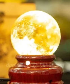 Quả Cầu Phong Thủy Đá Thạch Anh Vàng 0.66kg - 8cm