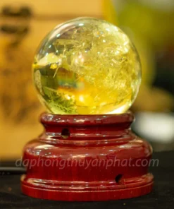 Quả Cầu Phong Thủy Đá Thạch Anh Vàng 0.53kg - 6.8cm AH013