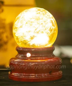 Quả Cầu Phong Thủy Đá Thạch Anh Vàng 0.53kg - 6.8cm AH013