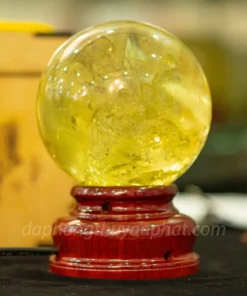 Quả Cầu Phong Thủy Đá Thạch Anh Vàng 1.52kg - 10cm AH015