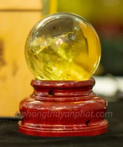 Quả Cầu Phong Thủy Đá Thạch Anh Vàng 0.58kg - 7.5cm AH017