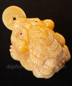 Thiềm Thừ (Cóc 3 Chân - Cóc Ngậm Tiền) Ngọc Hoàng Long Vàng 20cm - M2658