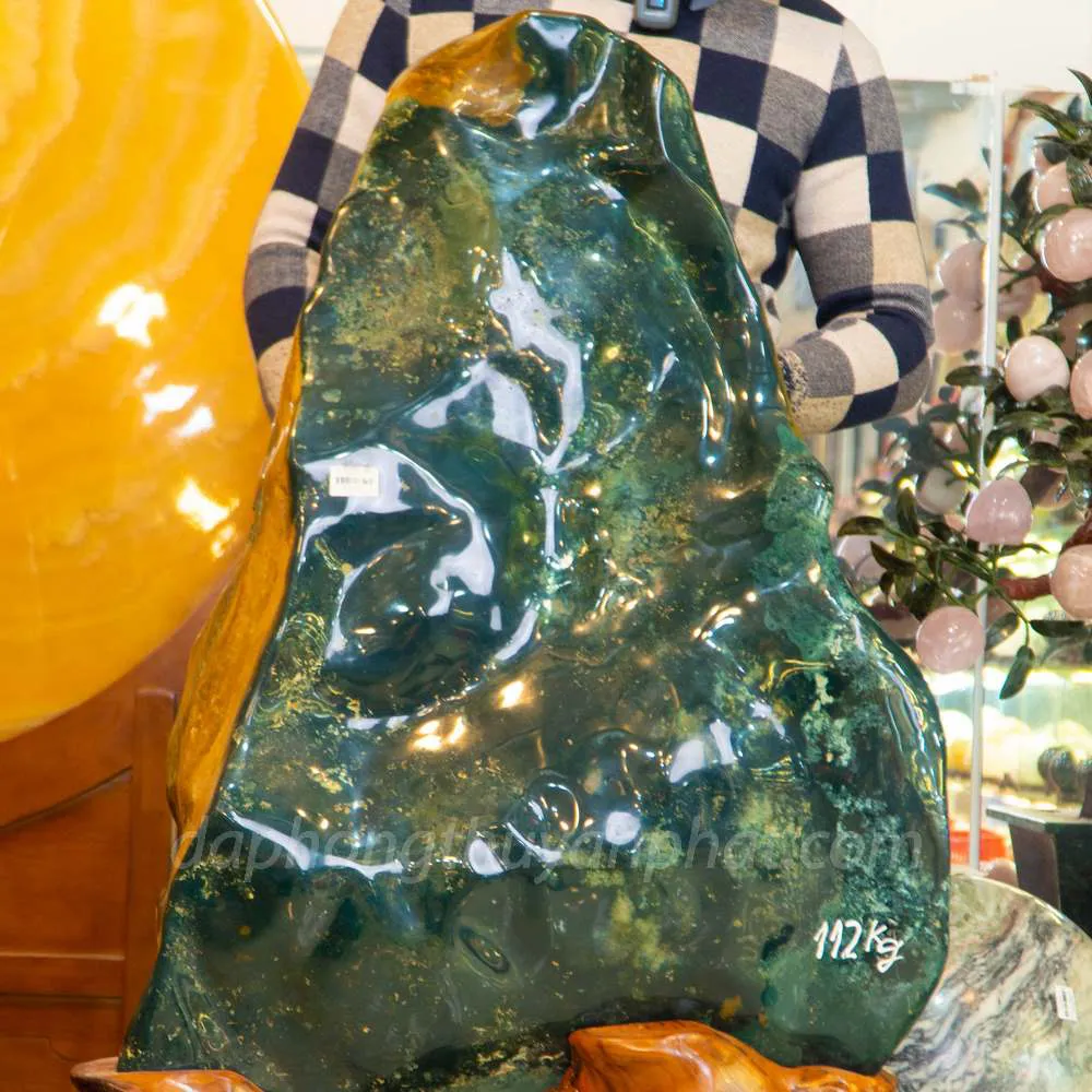 Đá Cảnh Mã Não Xanh | Đá Cảnh, Đá Trấn Trạch Mã Não Xanh VIP 112kg - M2641