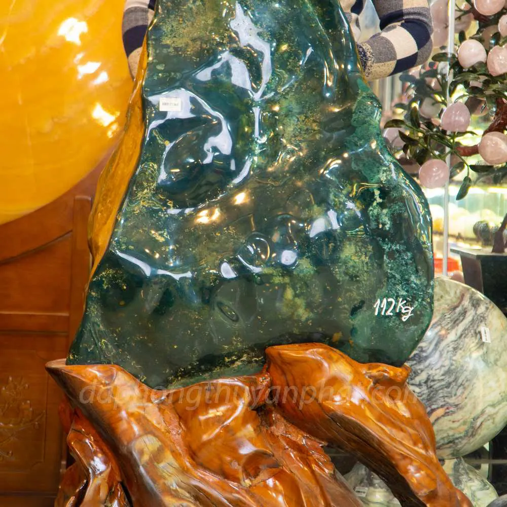 Đá Cảnh Mã Não Xanh | Đá Cảnh, Đá Trấn Trạch Mã Não Xanh VIP 112kg - M2641