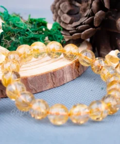 vòng thạch anh tóc vàng | vòng tay thạch anh tóc vàng 10mm - M674