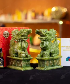 Cặp Kỳ Lân Serpentine - 15cm - M2865209