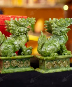 Cặp Kỳ Lân Serpentine - 15cm - M2865209