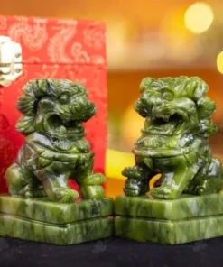 Cặp Nghê Đá Serpentine - 10cm - M286307