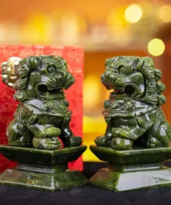 Cặp Nghê Đá Serpentine - 12cm - M2864103