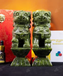 Cặp Nghê Đá Serpentine - 15cm - M2865216