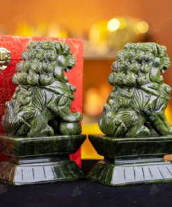 Cặp Nghê Đá Serpentine - 15cm - M2865216