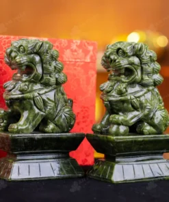 Cặp Nghê Đá Serpentine - 15cm - M2865216