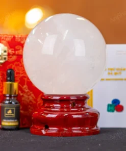 Quả Cầu Phong Thủy Canxit Trắng - 1,696kg - M24711696