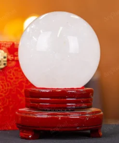 Quả Cầu Phong Thủy Canxit Trắng - 1,696kg - M24711696